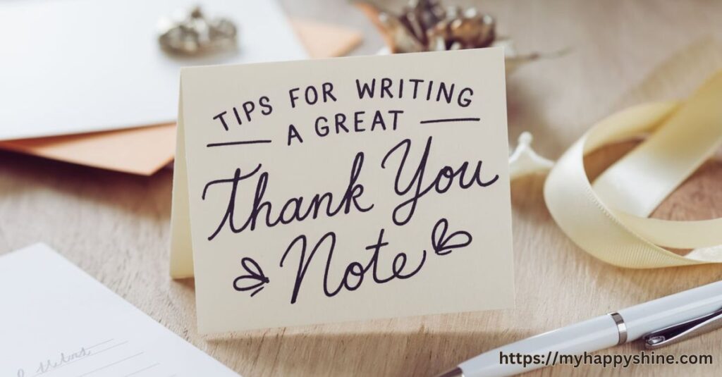 Tips for Writing a Great Thank You Note