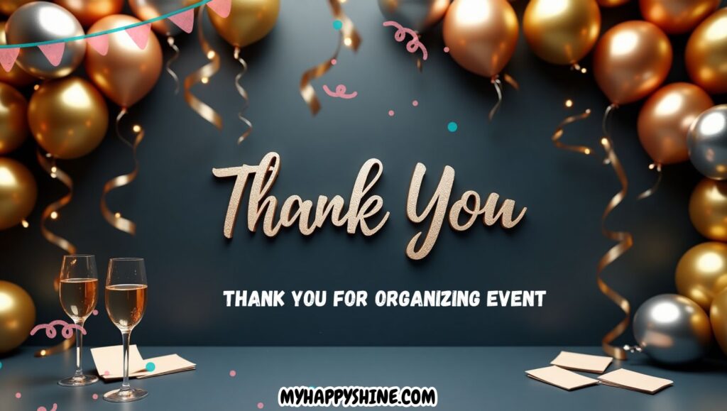 thank you for organizing the event